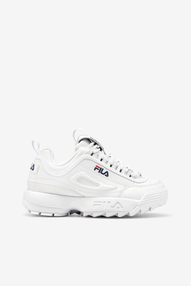 Fila Disruptor 2 Premium White Sneakers Womens - NZ 89361-FYJV